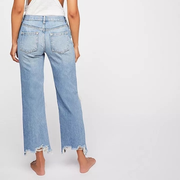 NWT Free People Maggie Mid Rise Straight Jeans - Picture 3 of 12